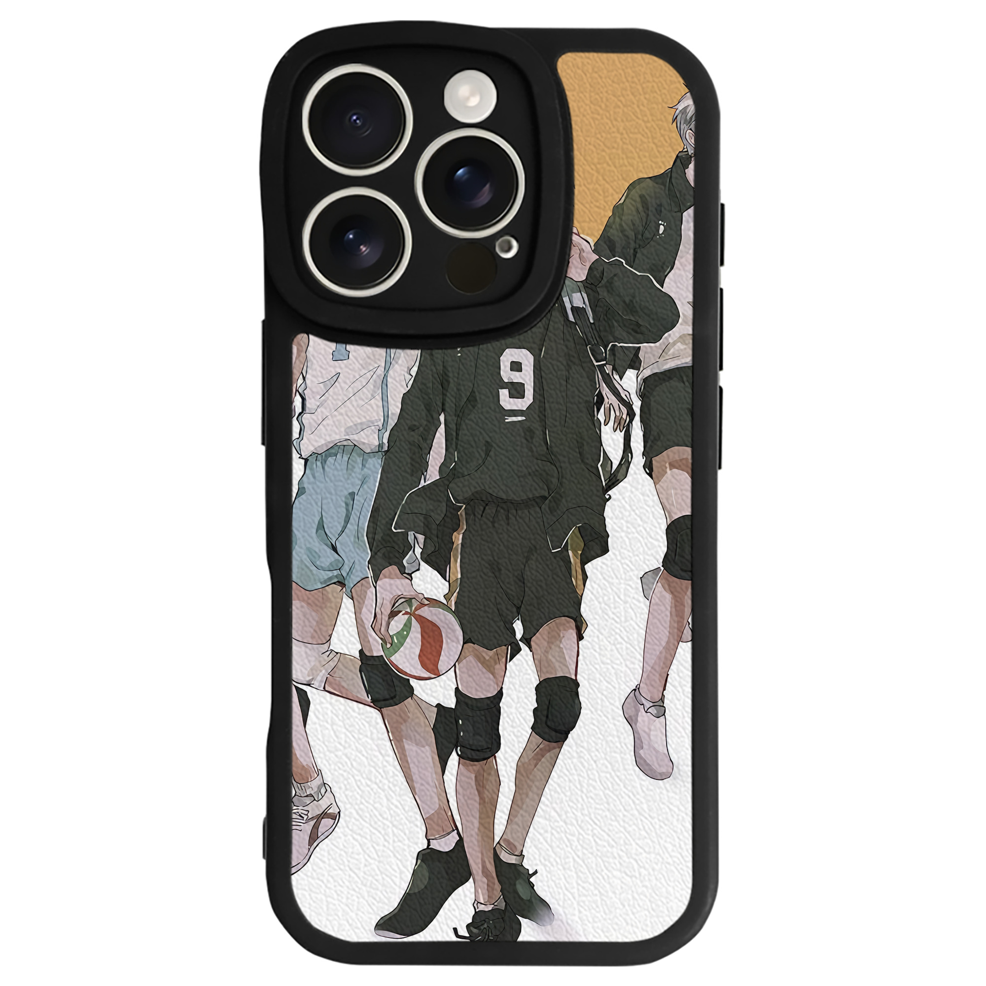 （画像用） ハイキュー!! Haikyu!! 【iPhone 16シリーズ対応】シリコンスマホケース（レザー調） 材質：シリコン